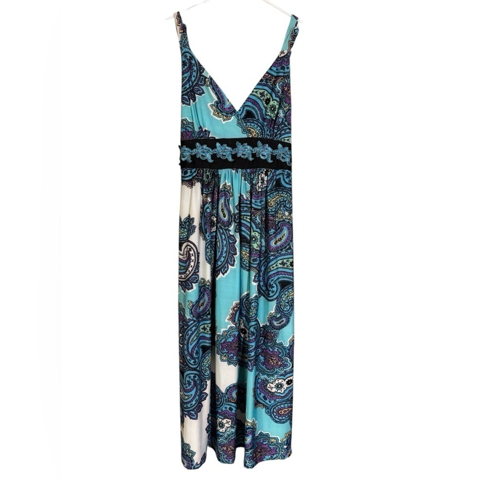 Studio West Blue and White Paisley Dress